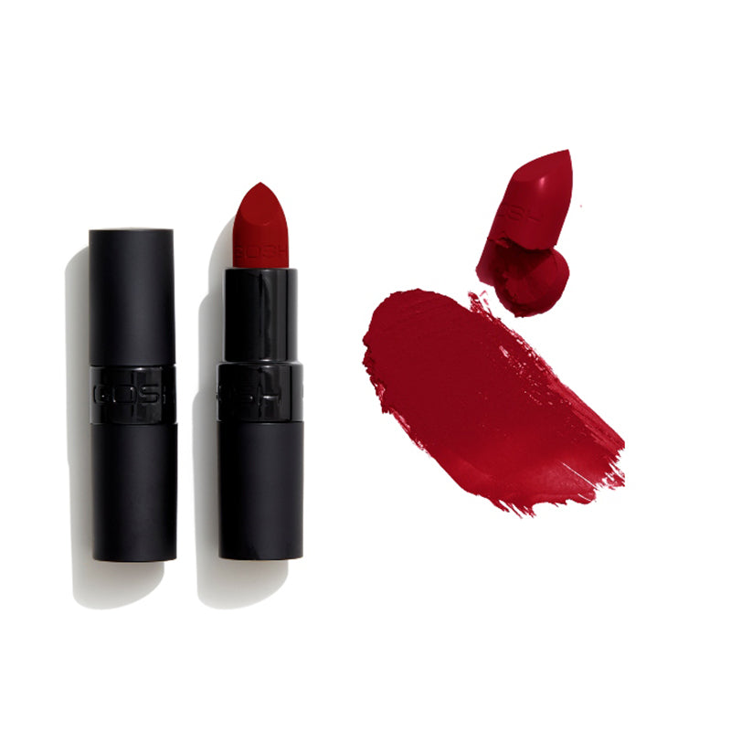 GOSH COPENHAGEN VELVET TOUCH MATT LIPSTICK - AVAILABLE IN 22 SHADES - Beauty Bar 