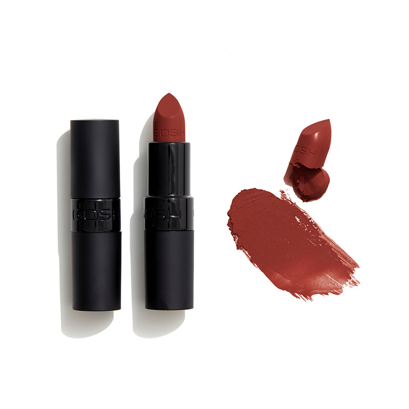 GOSH COPENHAGEN VELVET TOUCH MATT LIPSTICK - AVAILABLE IN 24 SHADES - Beauty Bar 