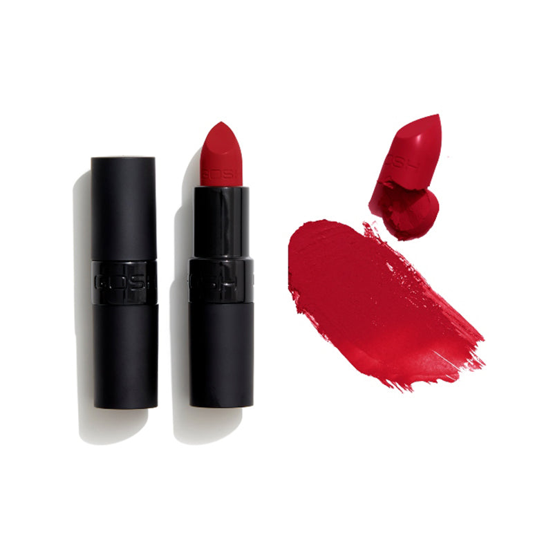 GOSH COPENHAGEN VELVET TOUCH MATT LIPSTICK - AVAILABLE IN 22 SHADES - Beauty Bar 