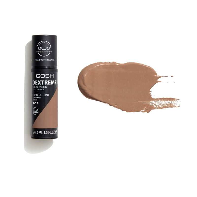 GOSH COPENHAGEN DEXTREME FULL COVERAGE FOUNDATION - AVAILABLE IN 6 SHADES - Beauty Bar 