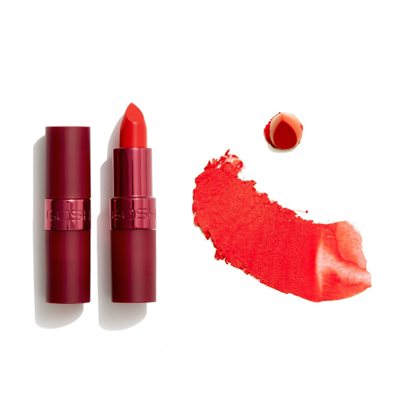 GOSH COPENHAGEN LUXURY RED DIVA LIPSTICK - AVAILABLE IN 4 SHADES - Beauty Bar 