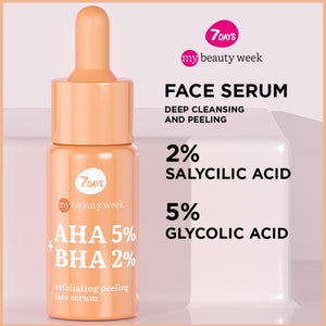 7DAYS AHA 5%+BHA 2% EXFOLIATING PEELING SERUM 20ML - Beauty Bar 