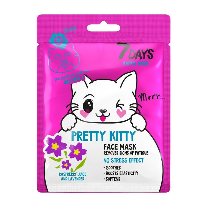 7DAYS ANIMAL FACE MASK PRETTY KITTY - Beauty Bar Cyprus