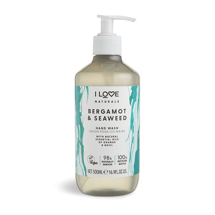 I LOVE NATURALS BERGAMONT & SEAWEED HAND WASH500ML - Beauty Bar 