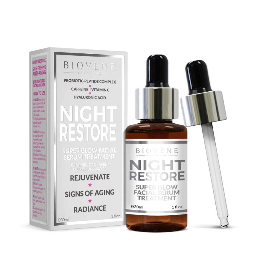 BIOVENE NIGHT RESTORE SUPER GLOW FACIAL SERUM 30ML - Beauty Bar 
