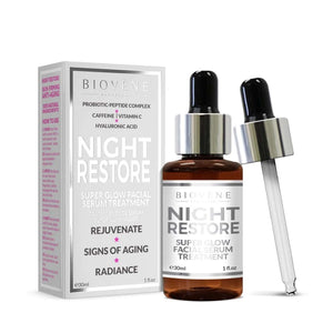 BIOVENE NIGHT RESTORE SUPER GLOW FACIAL SERUM 30ML - Beauty Bar 