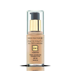 MAX FACTOR FACE FINITY ALL DAY FLAWLESS 3 IN 1 FOUNDATION - AVAILABLE IN A VARIETY OF SHADES - Beauty Bar Cyprus