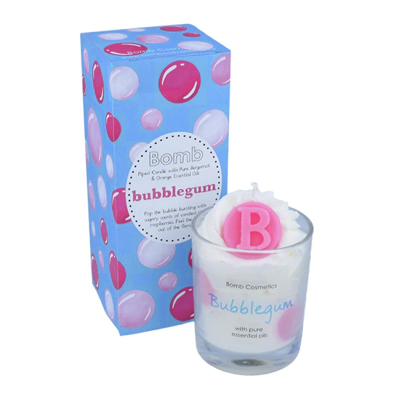 BOMB COSMETICS BUBBLEGUM PIPED GLASS CANDLE - Beauty Bar 