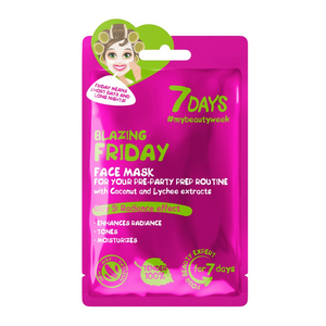 7DAYS BLAZING FRIDAY FACE MASK WITH COCONUT WATER & LYCHEE EXTRACT - Beauty Bar Cyprus