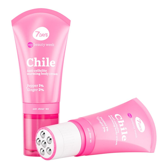 7DAYS CHILE ANTI-CELLULITE WARMING BODY CREAM PEPPER 1% + GINGER 2% 130ML - Beauty Bar 
