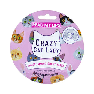 READ MY LIPS CRAZY CAT LADY SHEET MASK - Beauty Bar 