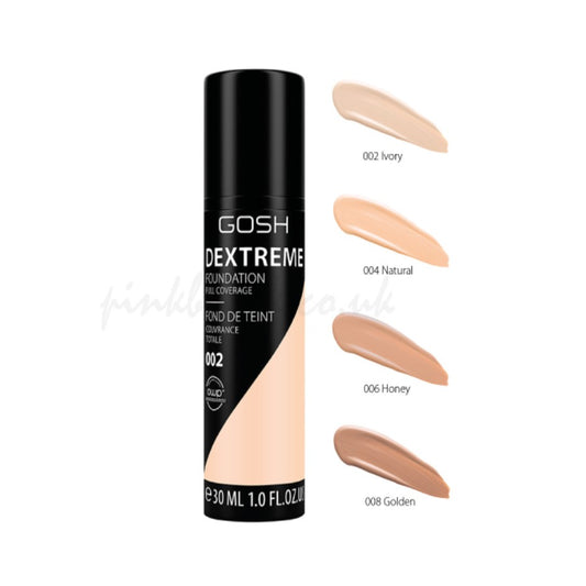 GOSH COPENHAGEN DEXTREME FULL COVERAGE FOUNDATION - AVAILABLE IN 6 SHADES - Beauty Bar 