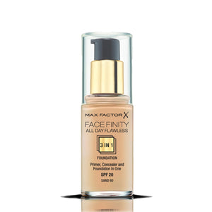 MAX FACTOR FACE FINITY ALL DAY FLAWLESS 3 IN 1 FOUNDATION - AVAILABLE IN A VARIETY OF SHADES - Beauty Bar Cyprus