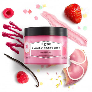 I LOVE SIGNATURE COLLECTION GLAZED RASPBERRY BODY BUTTER 300ML - Beauty Bar 