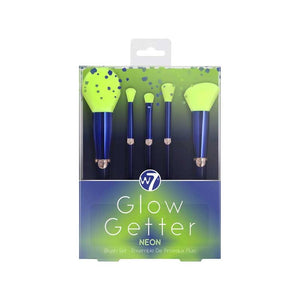 W7 GLOW GETTER NEON 5PCS MAKEUP BRUSH SET - Beauty Bar 