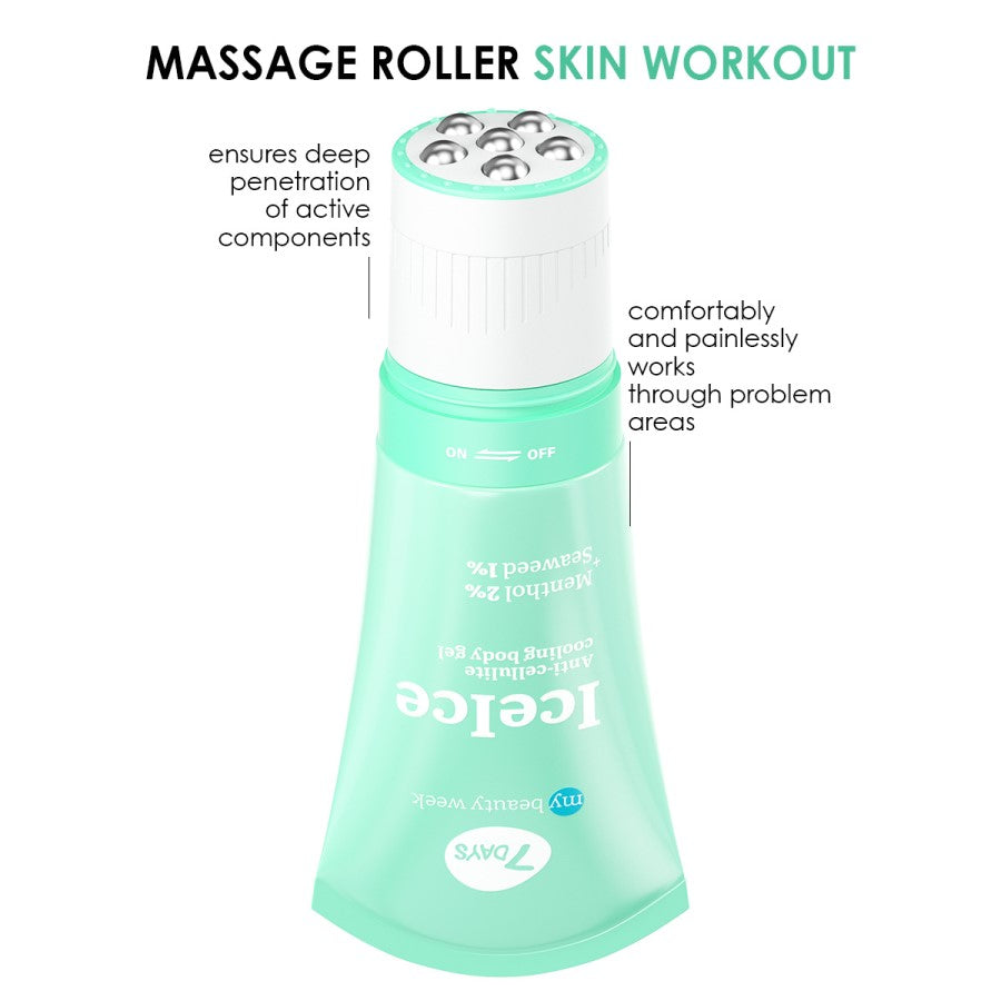 7DAYS ICEICE ANTI-CELLULITE COOLING GEL MENTHOL 2% + SEAWEED 1% 130ML - Beauty Bar 