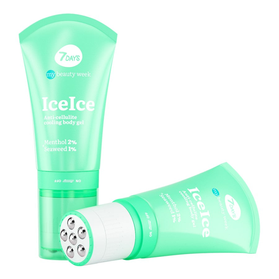 7DAYS ICEICE ANTI-CELLULITE COOLING GEL MENTHOL 2% + SEAWEED 1% 130ML - Beauty Bar 