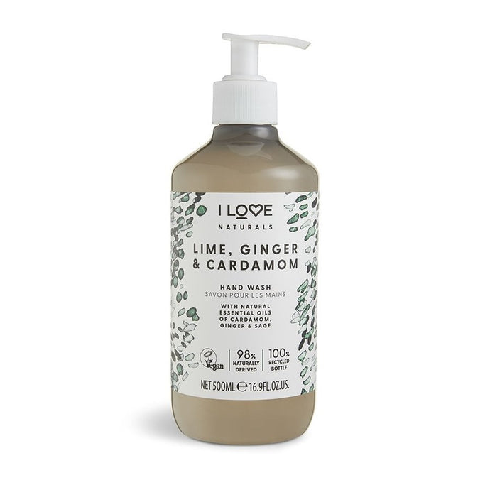 I LOVE NATURALS LIME GINGER & CARDAMON HAND WASH 500ML - Beauty Bar 