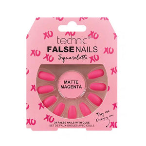 TECHNIC FALSE NAILS SQUARELETTO - MATTE MAGENTA - Beauty Bar 