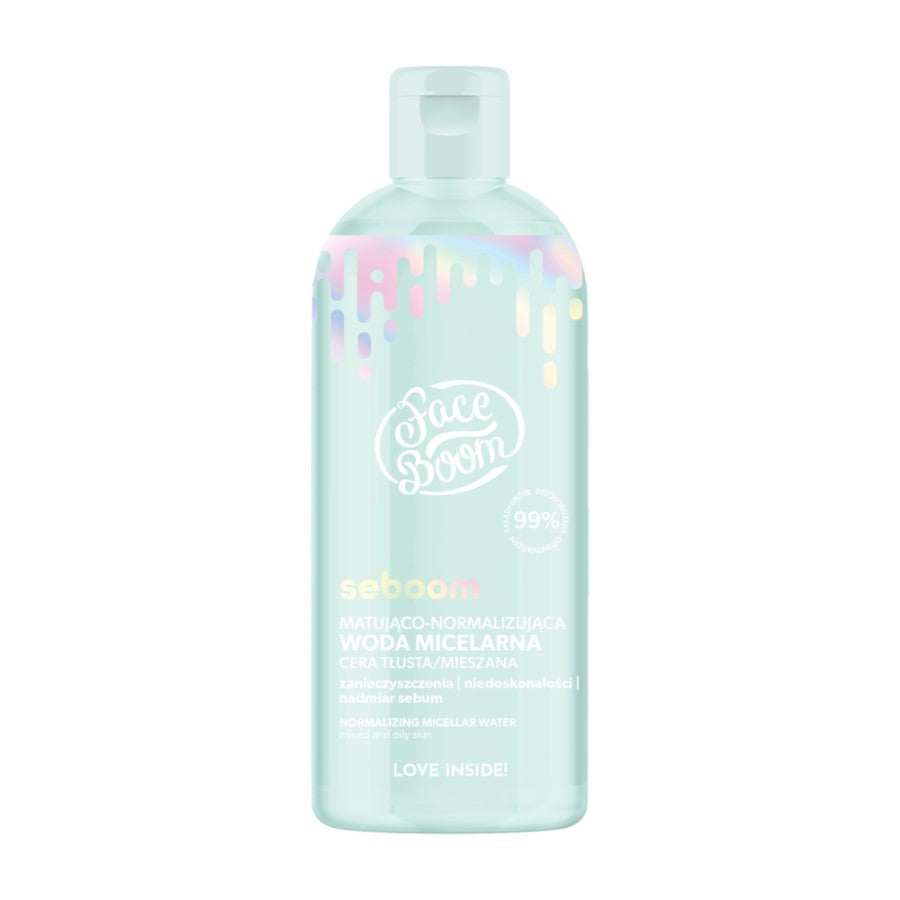 FACE BOOM SEBOOM MATTIFYING & NORMALIZING MICELLAR WATER 500ML - Beauty Bar 