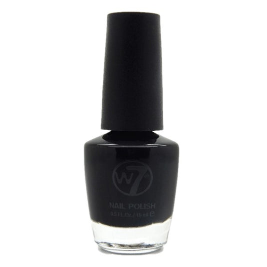 W7 NAIL POLISH - BLACK 28 - Beauty Bar Cyprus