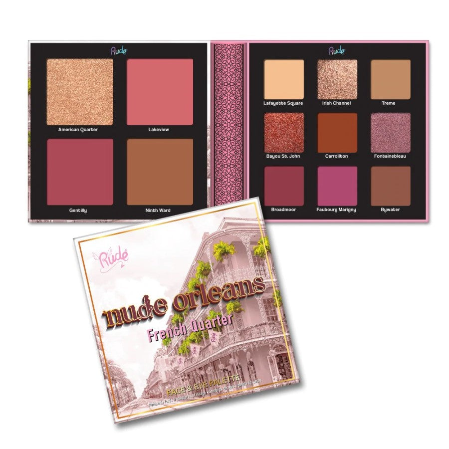 RUDE NUDE OCLEANS FACE & EYE PALETTE - Beauty Bar 
