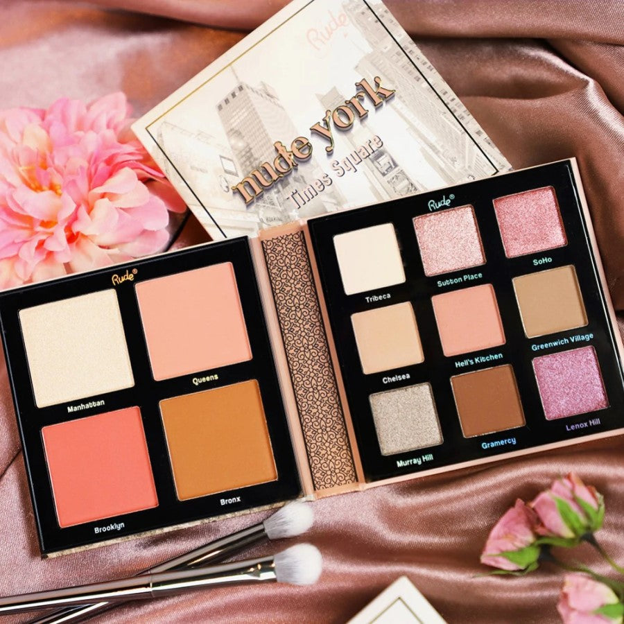 RUDE NUDE YORK FACE & EYE PALETTE - Beauty Bar 