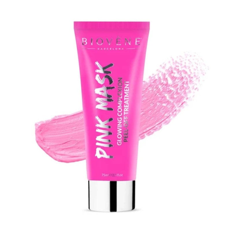 BIOVENE PINK MASK - GLOWING COMPLEXION PEEL OFF TREATMENT - 75ML - Beauty Bar 