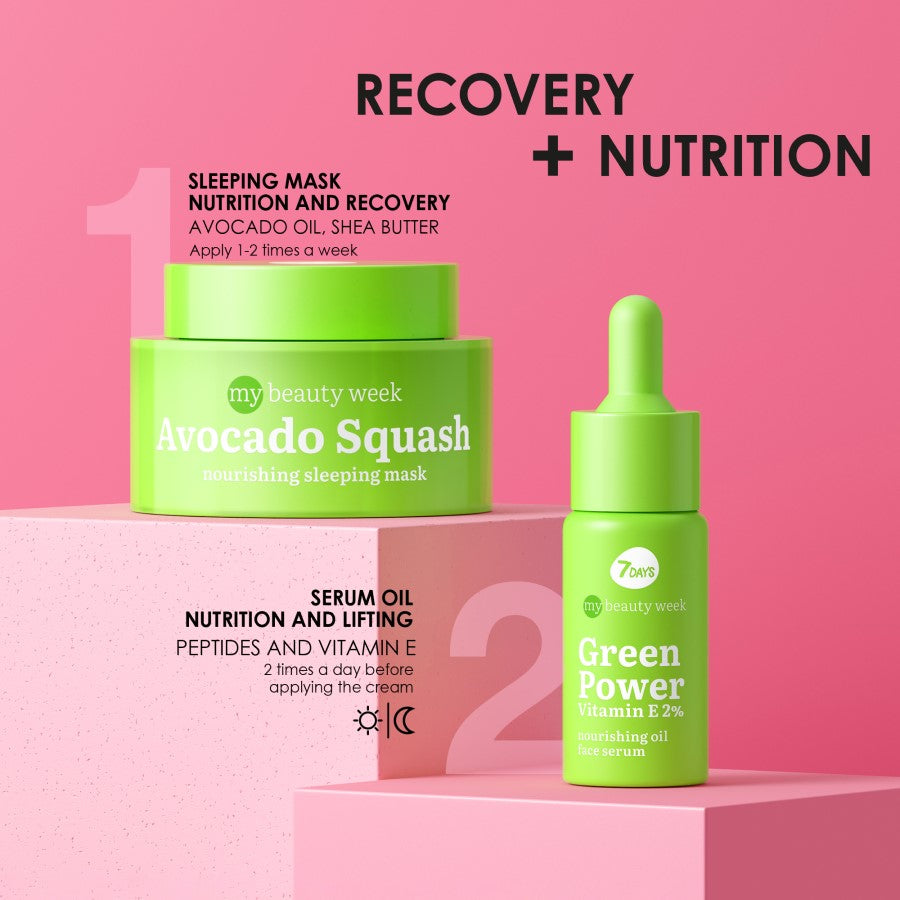 7DAYS AVOCADO SQUASH NOURISHING SLEEPING MASK 50ML - Beauty Bar 