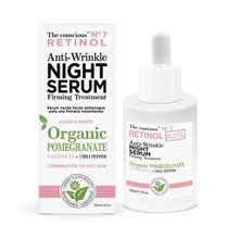 Load image into Gallery viewer, BIOVENE THE CONSCIOUS™ RETINOL ANTI-WRINKLE NIGHT SERUM ORGANIC POMEGRANATE 30ML - Beauty Bar 
