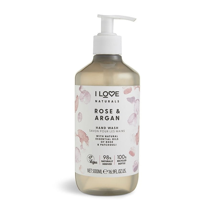 I LOVE NATURALS ROSE & ARGAN HAND WASH500ML - Beauty Bar 