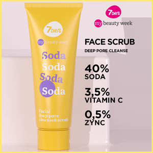 7DAYS FACIAL DEEP PORE CLEANSE & SCRUB SODA 80ML - Beauty Bar 