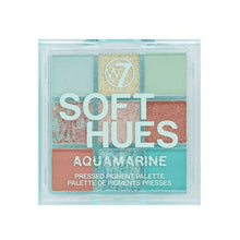 Load image into Gallery viewer, W7 SOFT HUES PRESSED PIGMENT PALETTE - AQUAMARINE - Beauty Bar Cyprus
