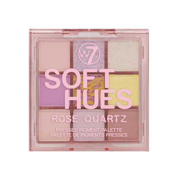 W7 SOFT HUES PRESSED PIGMENT PALETTE - QUARTZ - Beauty Bar Cyprus