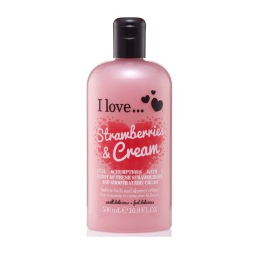 I LOVE STRAWBERRY & CREAM BATH SHOWER CREAM 500ML - Beauty Bar 