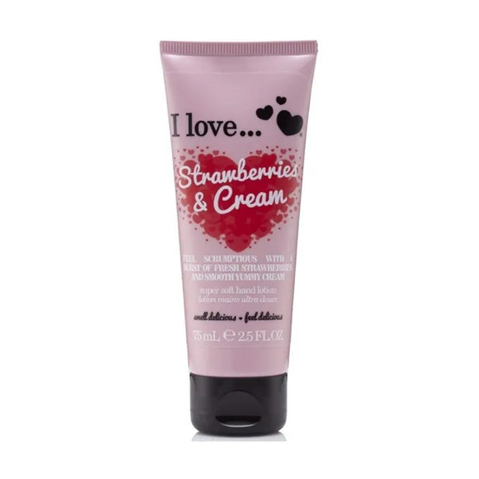 I LOVE STRAWBERRIES & CREAM HAND LOTION 75ML - Beauty Bar 