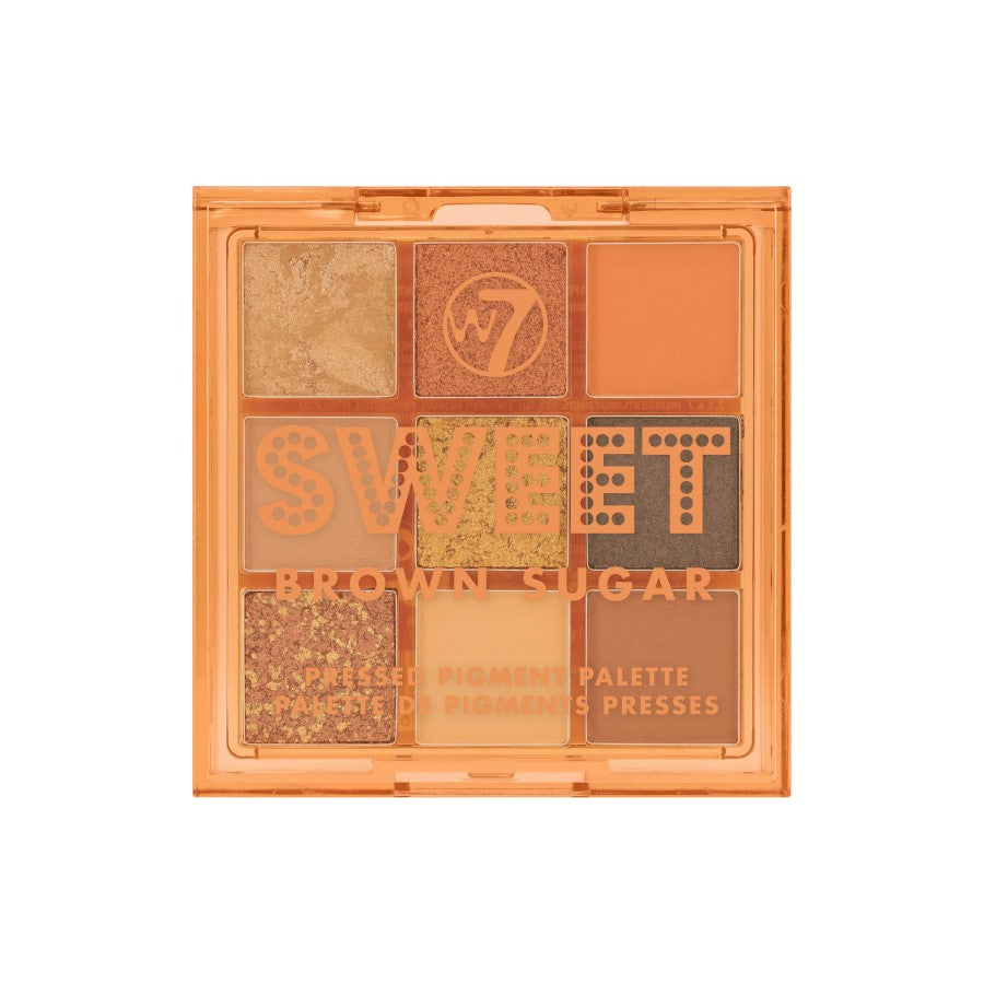 W7 SWEET BROWN SUGAR PRESSED PIGMENT PALETTE - Beauty Bar 