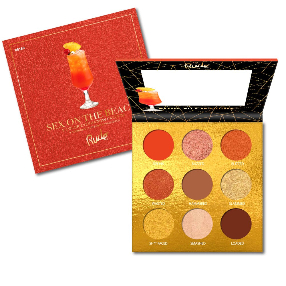 RUDE COCKTAIL PARTY 9 COLOR EYESHADOW PALETTE - SEX ON THE BEACH - Beauty Bar Cyprus