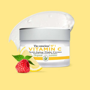 BIOVENE THE CONSCIOUS™ VITAMIN C ANTI-AGING NIGHT CREAM ORGANIC RASPBERRY 30ML - Beauty Bar 