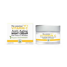 Load image into Gallery viewer, BIOVENE THE CONSCIOUS™ VITAMIN C ANTI-AGING NIGHT CREAM ORGANIC RASPBERRY 30ML - Beauty Bar 
