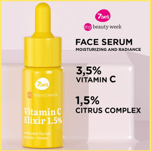 7DAYS VITAMIN C ELIXIR 1,5% RADIANCE SERUM & TONER 20ML - Beauty Bar 