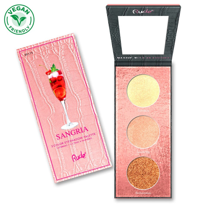 RUDE COCKTAIL PARTY LUMINOUS HIGHLIGHT / EYESHADOW PALETTE - SANGRIA - Beauty Bar Cyprus