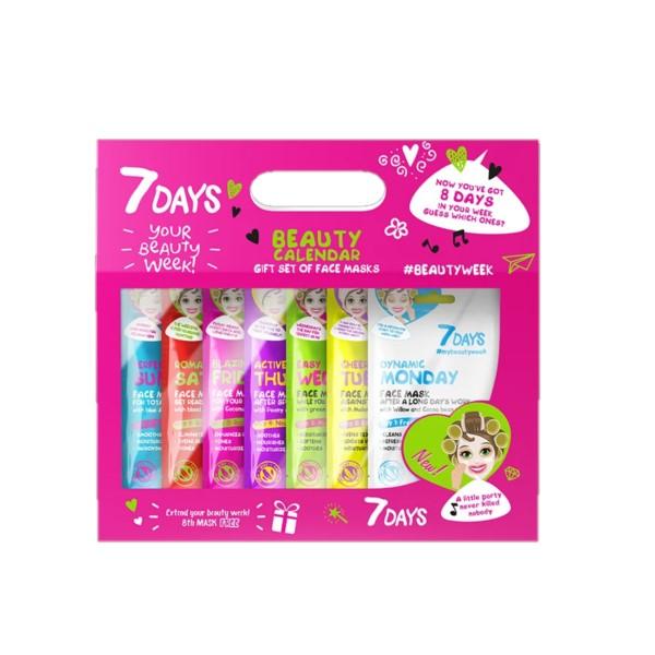 7DAYS BEAUTY CALENDAR GIFT SET OF 7+1 FACE MASKS - Beauty Bar Cyprus