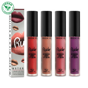 RUDE NOTORIOUS LIQUID LIP COLOUR - AVAILABLE IN A VARIETY OF SHADES - Beauty Bar Cyprus