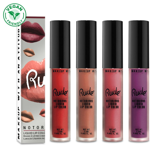 RUDE NOTORIOUS LIQUID LIP COLOUR - AVAILABLE IN A VARIETY OF SHADES - Beauty Bar Cyprus