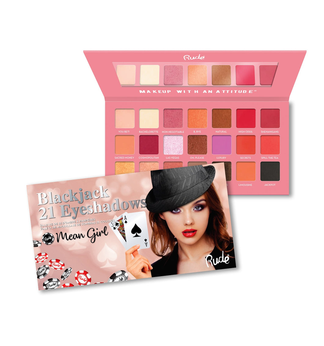RUDE BLACKJACK 21 MEAN GIRL EYE SHADOW PALETTE - Beauty Bar Cyprus