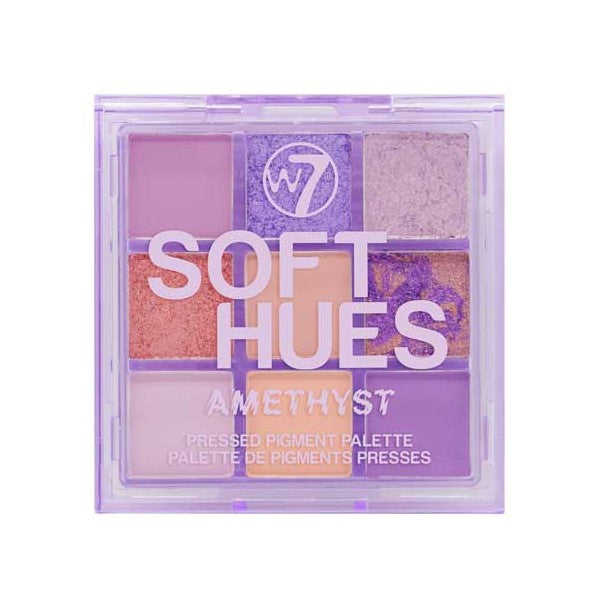 W7 SOFT HUES PRESSED PIGMENT PALETTE - AMETHYST - Beauty Bar Cyprus