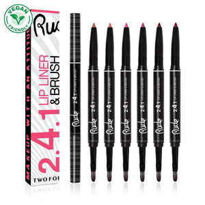 RUDE LIP LINER & BRUSH - AVAILABLE IN A VARIETY OF COLOURS - Beauty Bar Cyprus